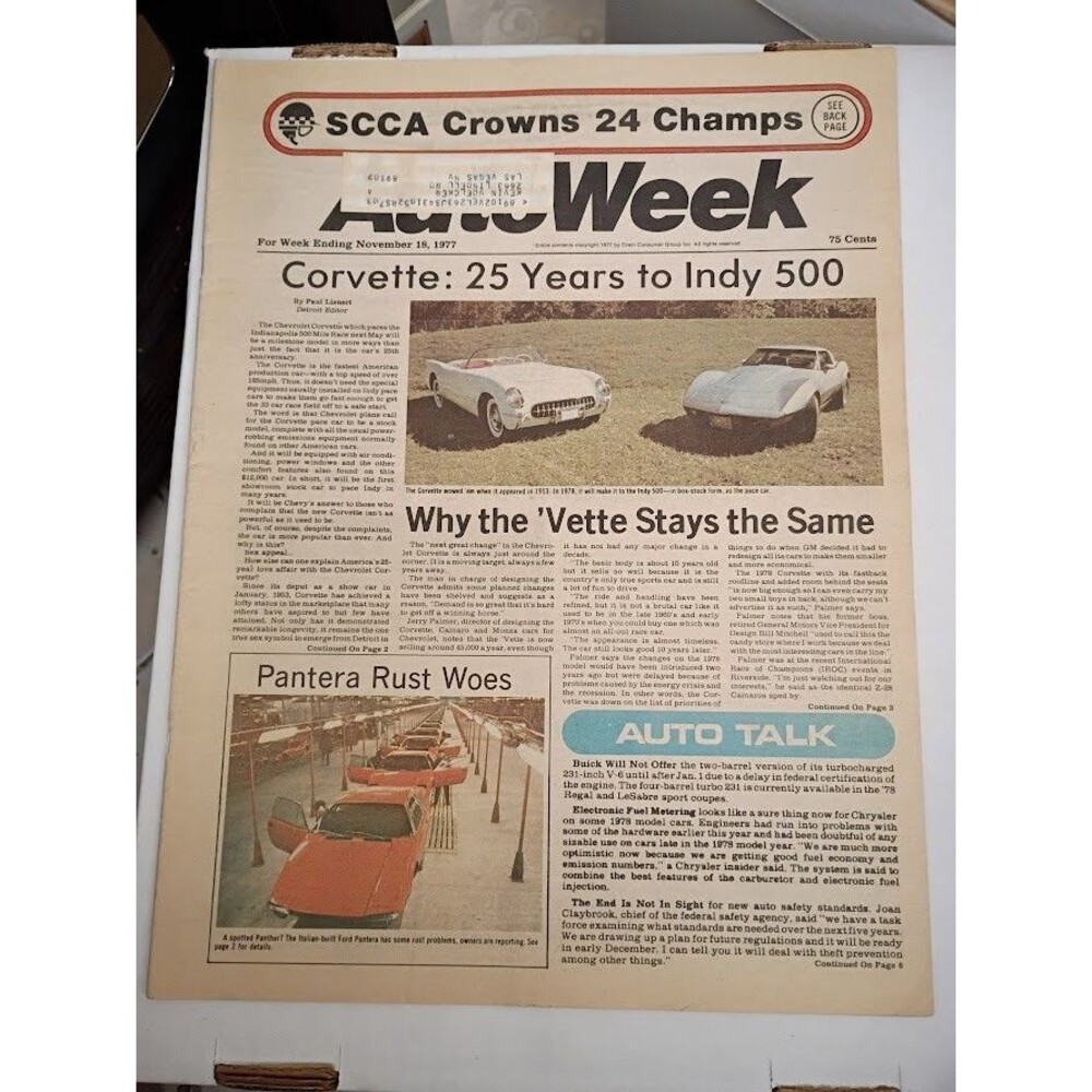 AutoWeek Magazine - November 18, 1977